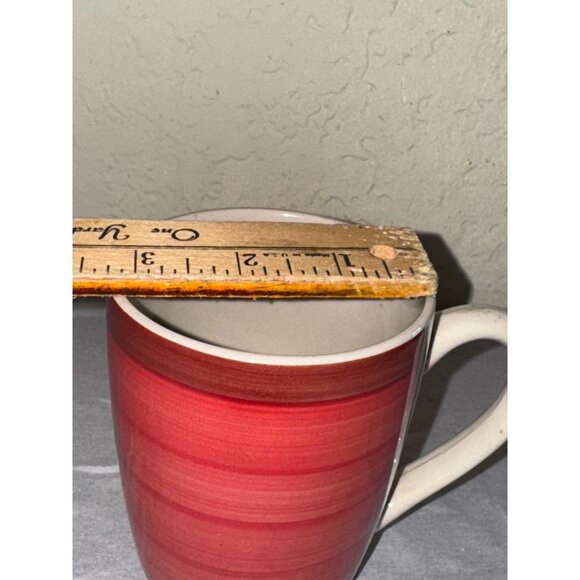 Red Gradient Stoneware Mug 14 Oz Dishwasher & Oven Safe - Picture 4 of 4